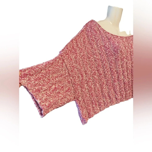 Free People Good Day Wool Blend Pink Cropped Sweater - Picture 3 of 10